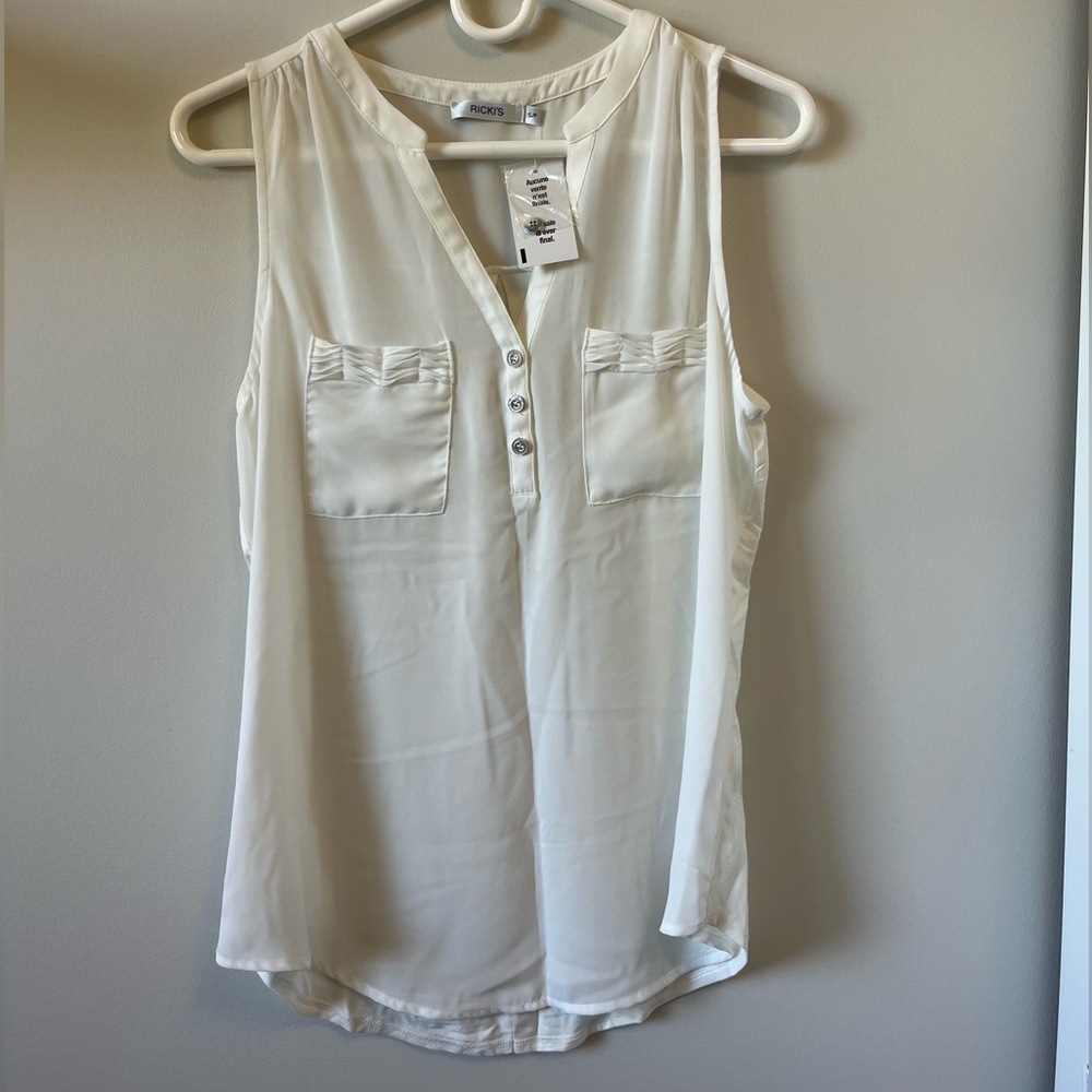 Ricki's White Sleeveless Blouse